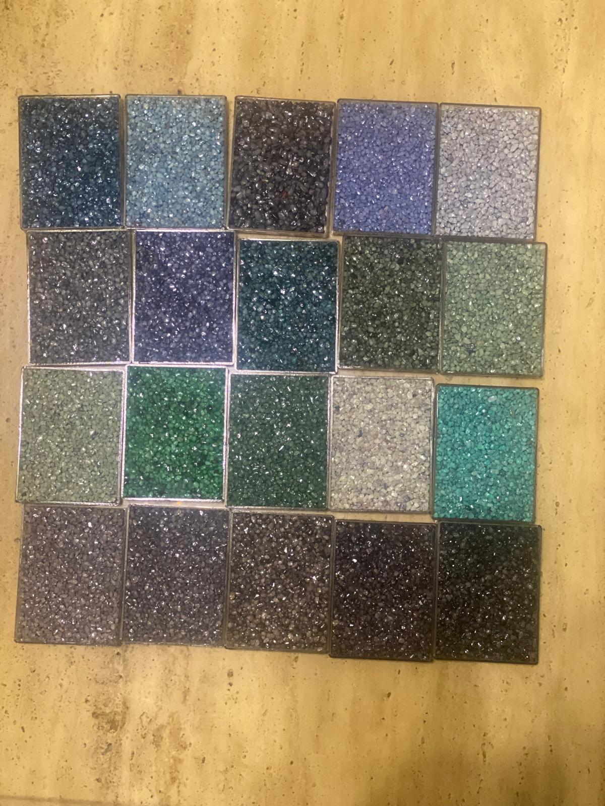 Farbmuster Blau-Grün