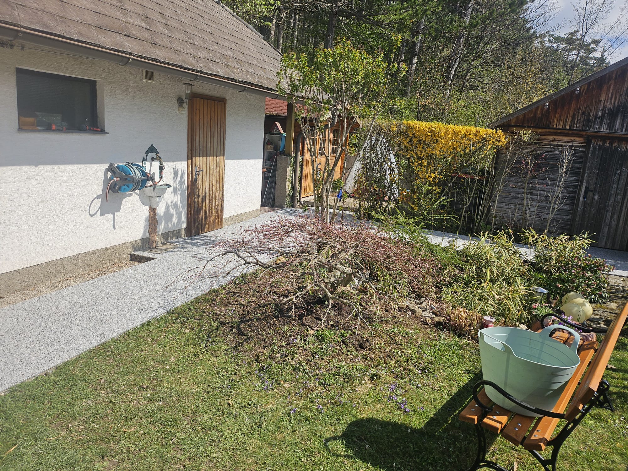 Steinteppich Terrassenstufen, sicherer Tritt