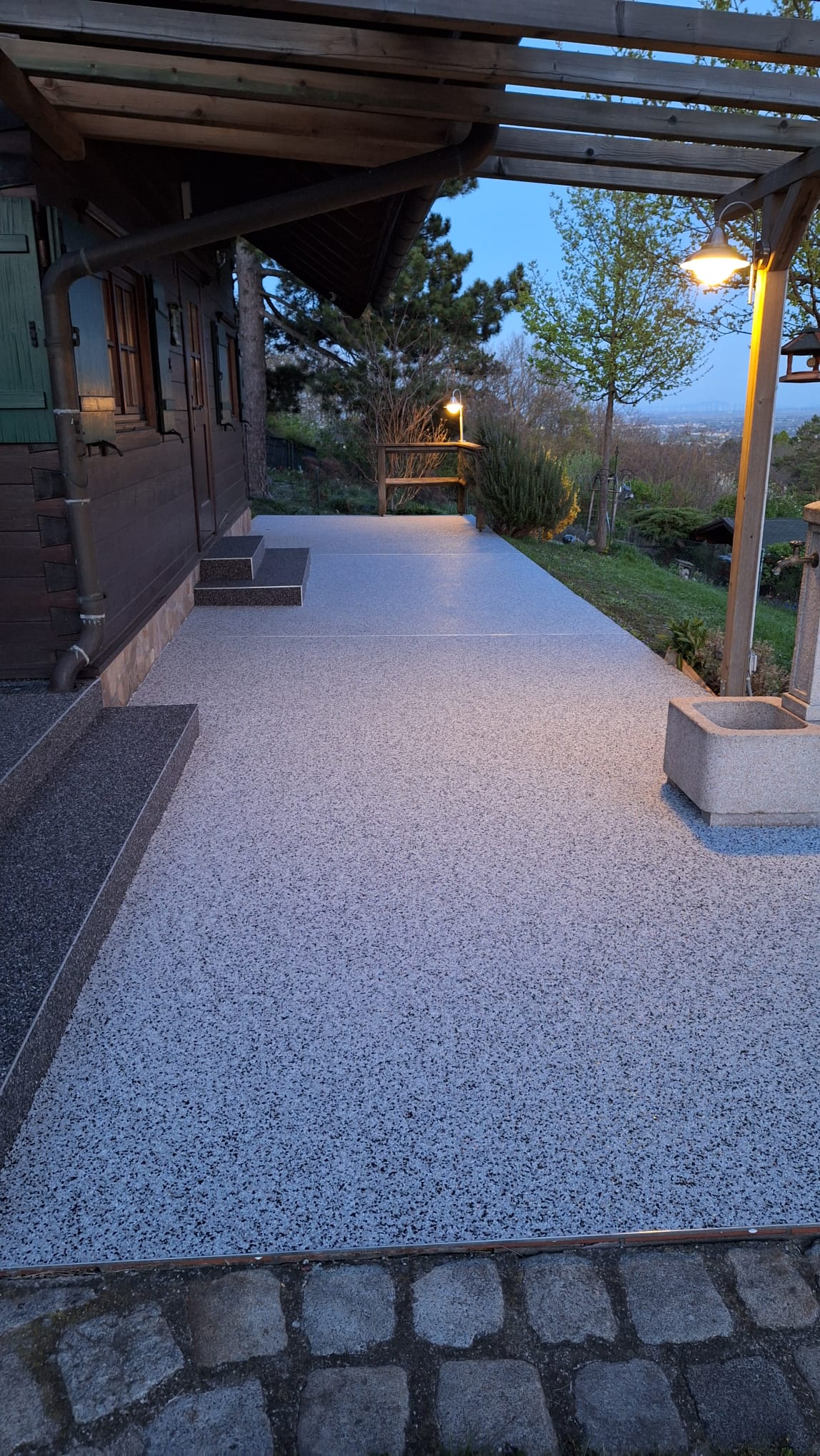 Steinteppich Detail, Naturkies-Struktur